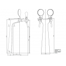 TC Sprig | 2 way beer tower without tap and medallion