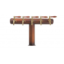TC Halm T - 4 ways beer tower without taps, with medals