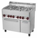 SPT 90 GL - Gas range with 6 burners and oven