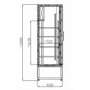 CC 1200 SGD INOX (SCH 800R) - Csúszó üvegajtós, rozsdamentes hűtővitrin