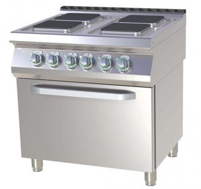 SPQT-780/21 E - 4 főzőlapos elektromos tűzhely sütővel