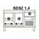 SDSZ 1,4 - Hűtött munkaasztal 1 ajtóval, 3 fiókkal