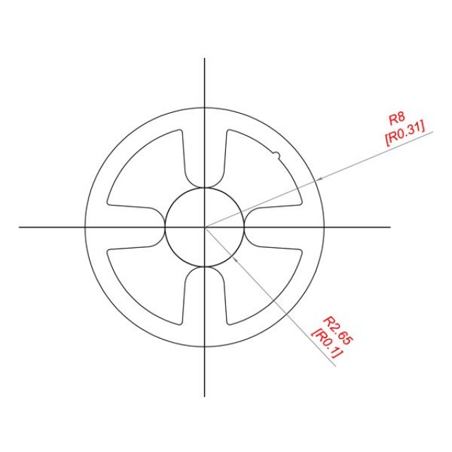 Profil pentru rigidizare, Ø16 mm, aluminiu